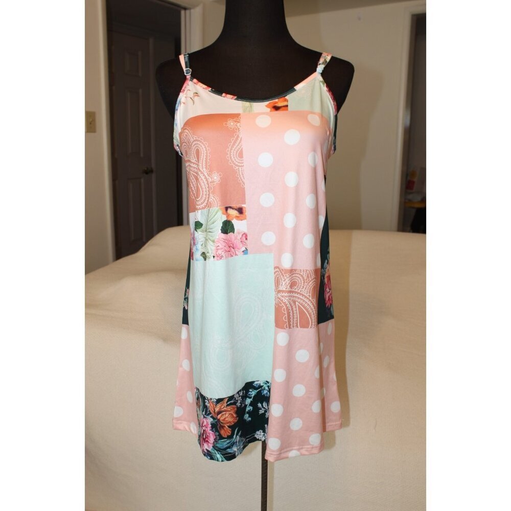 Beulah Boutique J Renee Floral Boho maxi dress Large Two pieces sheer Fairy - Picture 4 of 7